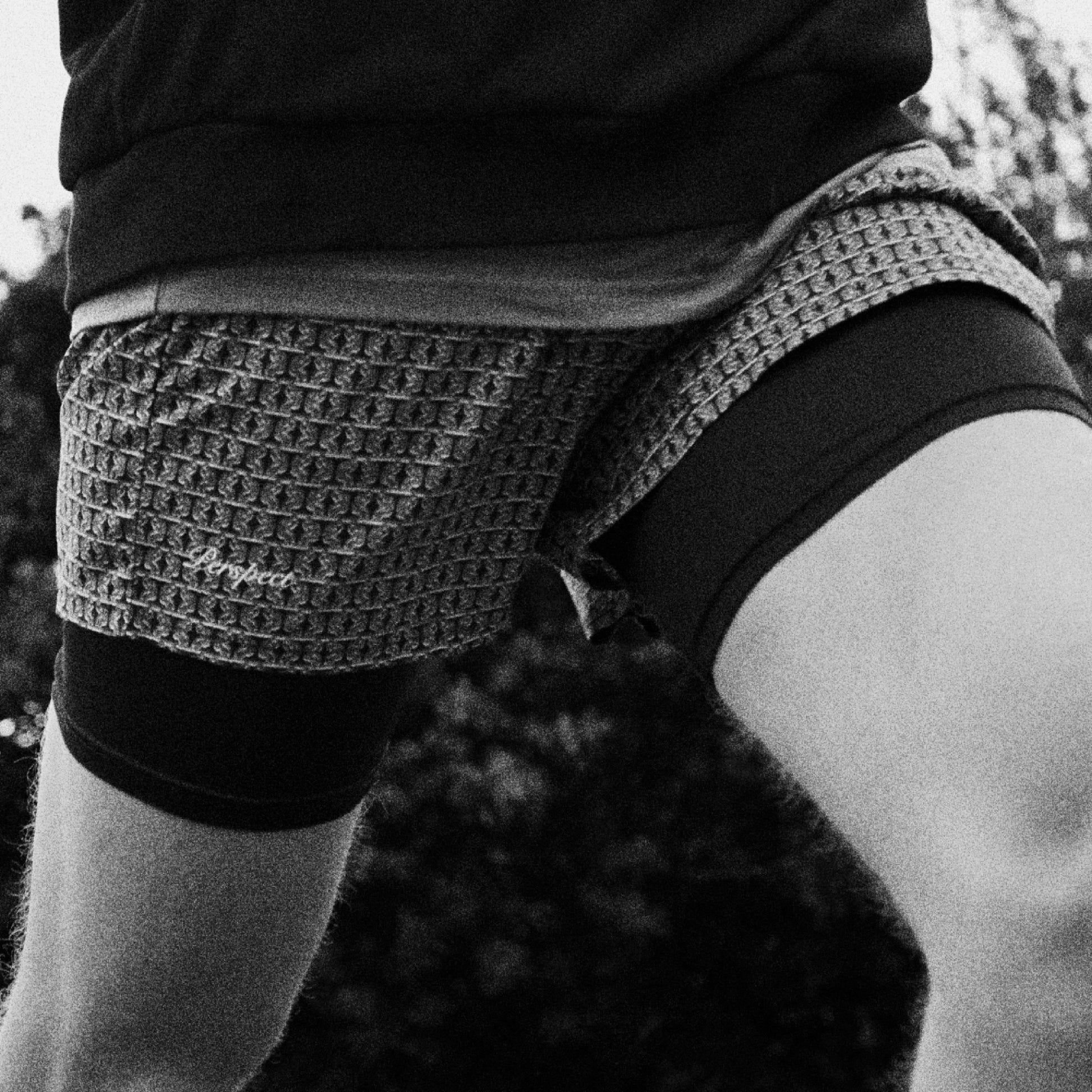 WaferStretch™️ Training Shorts | Anthracite Monogram