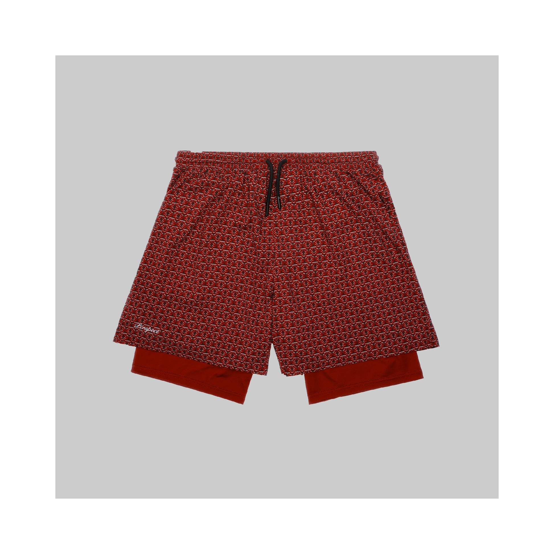 WaferStretch™️ Training Shorts | Crimson Monogram