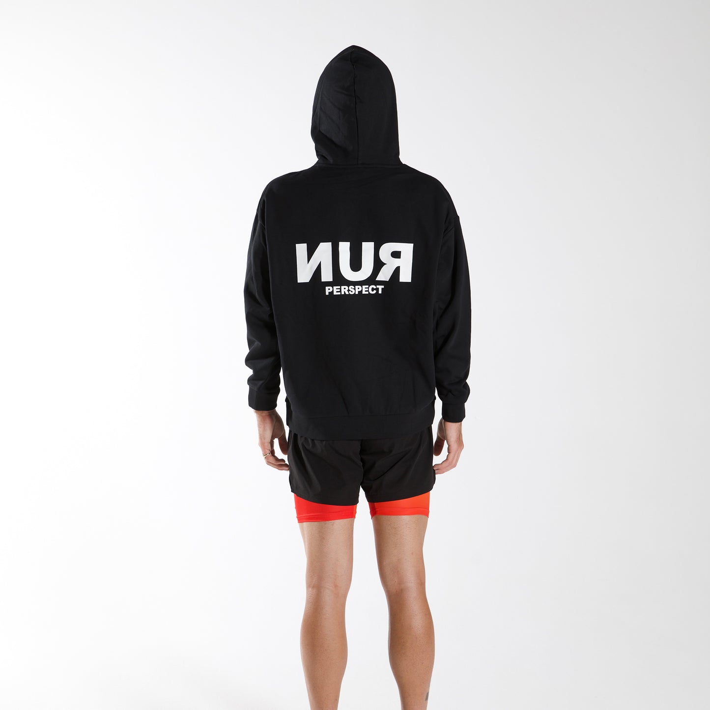 Fitted Mesh-Lined Hoodie