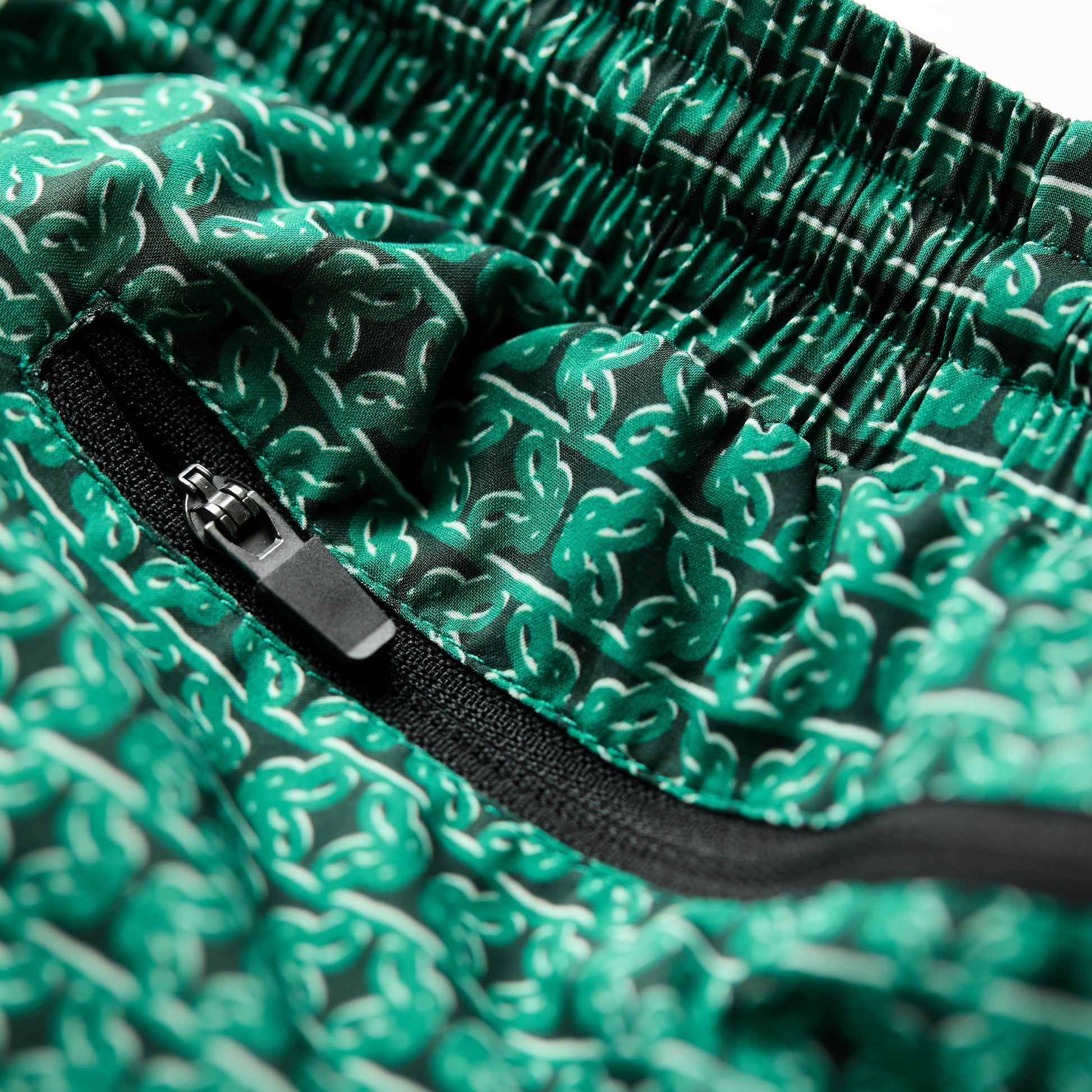 WaferStretch™️ Training Shorts | Emerald Monogram