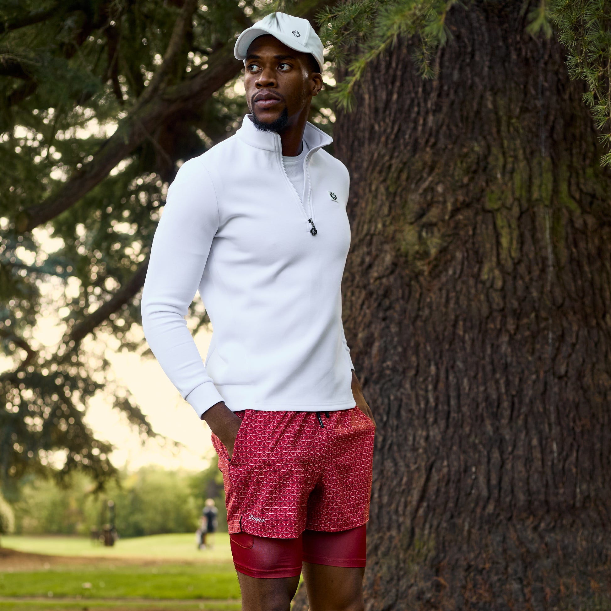 WaferStretch™️ Training Shorts | Crimson Monogram